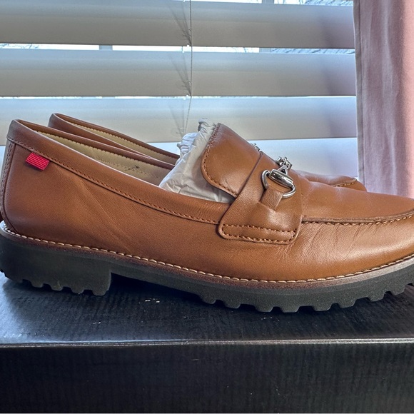 NEW Marc Joseph US 9 Nancy Ln Cognac Brown Leather Loafers Horsebit Buckle - Picture 5 of 7